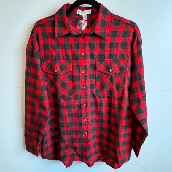 NWT She + Sky Buffalo Plaid Shirt Top - Picture 6 of 12